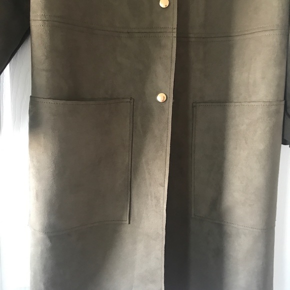 Structured suede coat - Picture 3 of 5